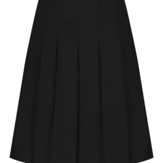 plain black pleated skirt