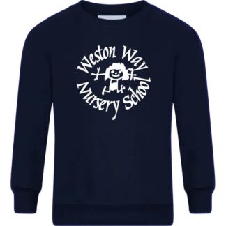 Navy Blue Sweatshirt for Weston Way Nursery School, Baldock, Herts