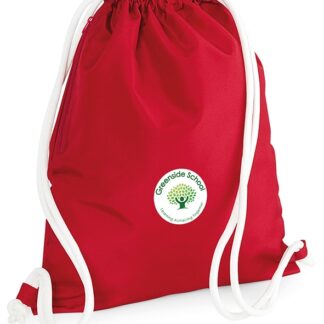 Greenside Red Drawstring Bag