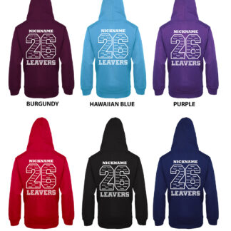 Colour Options Leavers Hoodies